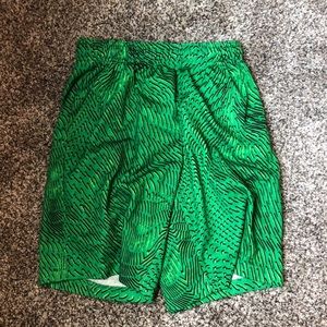 Kids Large Shorts, Green and Black
